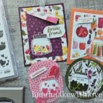 Learn to make custom shaped cards using any of the dies in your craft collection! Sample cares feature the Stampin Up Sweet Jar product bundle.