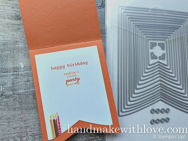 Learn to make custom shaped cards using any of the dies in your craft collection! Sample cares feature the Stampin Up Sweet Jar product bundle.