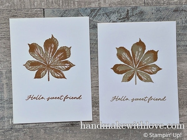 Click to see 3 simple ways to create realistic inking techniques! Anyone can do these easy techniques! Samples feature Stampin Up Artistic Leaves stamps.