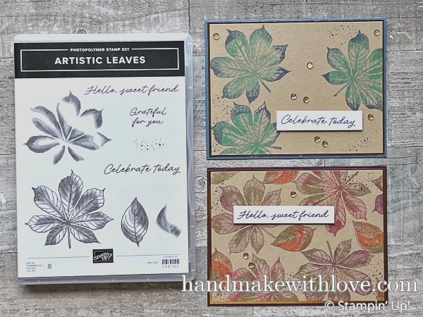 Click to see 3 simple ways to create realistic inking techniques! Anyone can do these easy techniques! Samples feature Stampin Up Artistic Leaves stamps.
