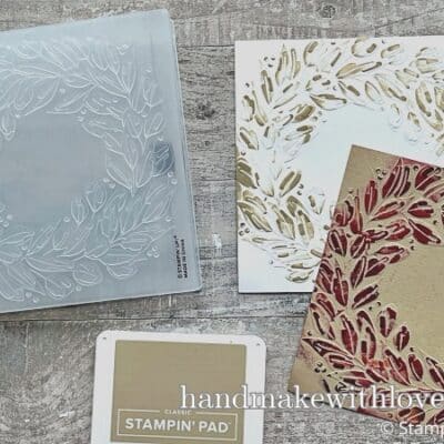 Try this ink dragging technique with your embossing folders! It's simple and all you need is an ink pad and an embossed piece of paper!