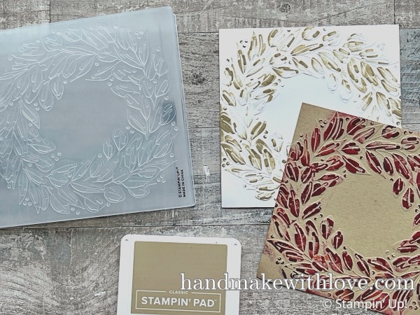 Try this ink dragging technique with your embossing folders! It's simple and all you need is an ink pad and an embossed piece of paper!