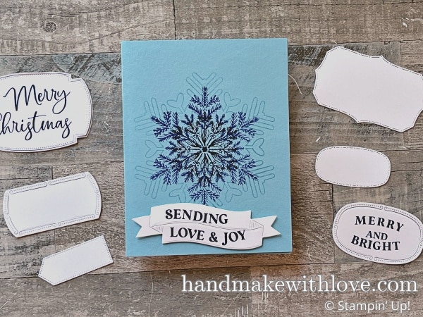 Click to see 5 hacks for making quick greeting tags for your card projects! Save time and share more card love with more people with these tips!