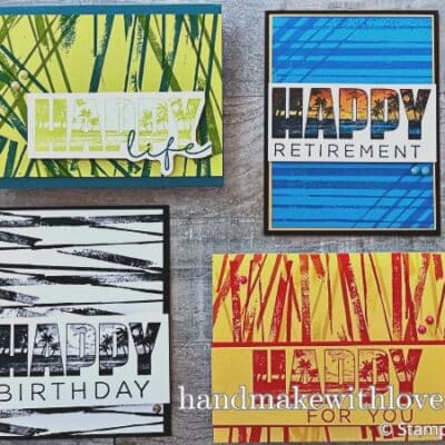 Click to see a rubber band trick for card making to make fun and unique backgrounds! Try this today!