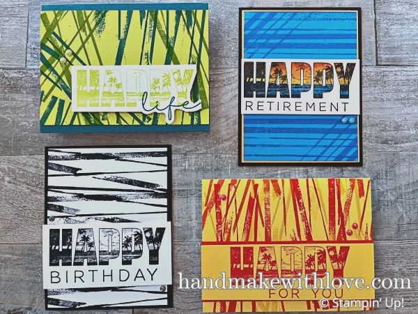 Click to see a rubber band trick for card making to make fun and unique backgrounds! Try this today!