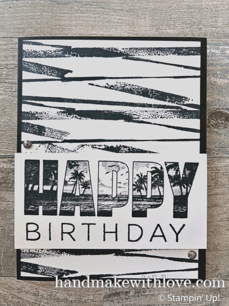 Click to see a rubber band trick for card making to make fun and unique backgrounds! Try this today!