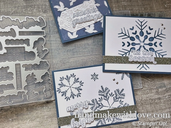 Click to watch as I create 9 snowflake cards in 25 minutes using lots of simple techniques and time saving tricks!