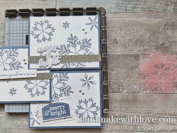Click to watch as I create 9 snowflake cards in 25 minutes using lots of simple techniques and time saving tricks!