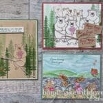 Click to see how to turn one or two stamps into a full, realistic-looking scene! See these cards made with Stampin Up Valentine Kisses with bears, then try this with your own stamps!