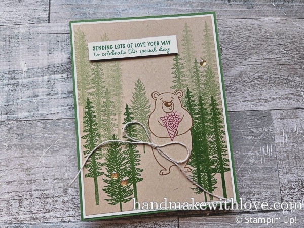 Click to see how to turn one or two stamps into a full, realistic-looking scene! See these cards made with Stampin Up Valentine Kisses with bears, then try this with your own stamps!