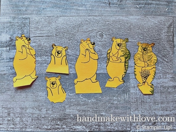 Click to see how to turn one or two stamps into a full, realistic-looking scene! See these cards made with Stampin Up Valentine Kisses with bears, then try this with your own stamps!