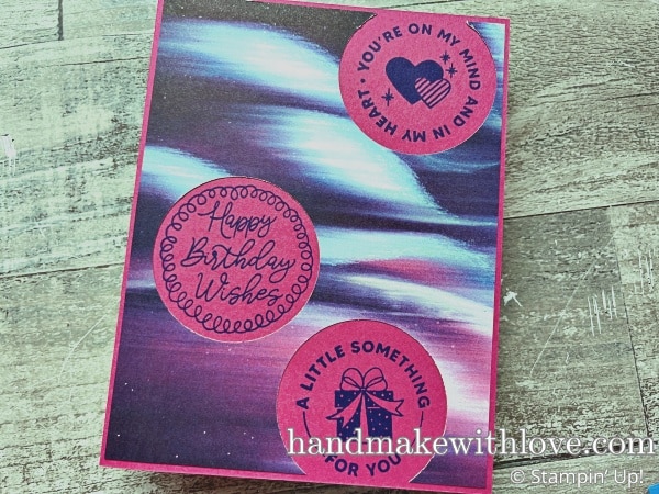 Click to see several fun and unique ideas for using your basic shape punches on your card projects! Circle punches, tags, squares, and other basic shapes are perfect for these techniques that I'm sharing with the Stampin Up Circle Sayings bundle.
