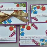 Watch along for a quick and easy card design for making four coordinating cards or lovely card sets!