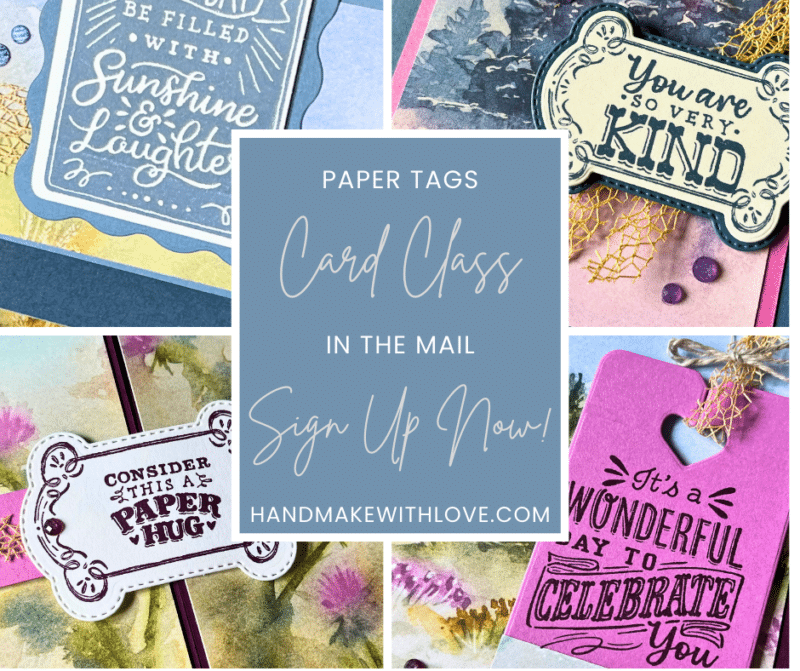 Paper Tags card class in the mail