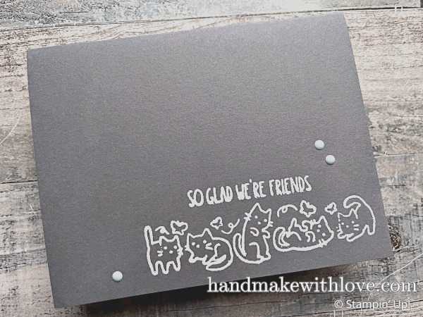 Click to see an awesome trick for stamping any image onto dark cardstock! Cards feature adorable furry friends dogs and cats!