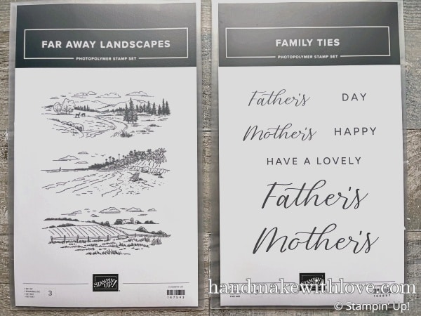 Click to see options for how to 'color' stamped outline images without coloring them! Samples feature the Stampin' Up! Far Away Landscape stamp set. 