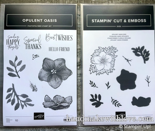 WOW your cards with this easy trick for inking your stamps! Cards feature the Stampin Up Opulent Oasis stamp and die set.
