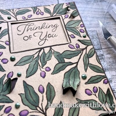 Make your cards POP with this simple trick you can try on all of your card making projects! Lovely card sample features the Stampin Up Nature's Frames stamp set.
