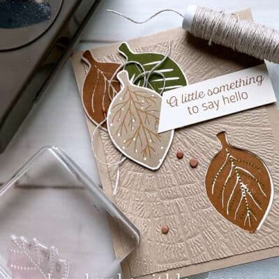 Check out this awesome card design using a fun punch trick! Features the new Stampin' Up! Simply Leaves stamp and punch bundle.