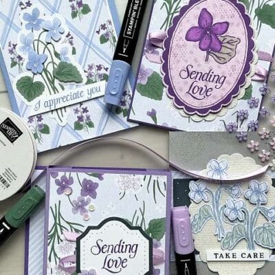 Destash your paper collection with these fun ideas for personalizing your paper prints and using them on gorgeous projects! Samples feature Stampin' Up Violet Dreams bundle.